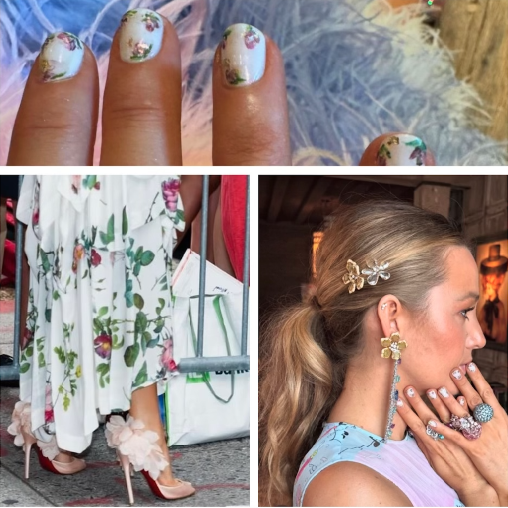 Floral fashions in nails and shoes